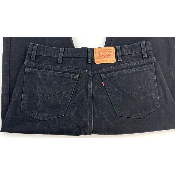 VTG 1994 Levis 550 Red Tab Black Made In USA Relaxed Fit Tapered Leg Mens 40x32 - Picture 3 of 12